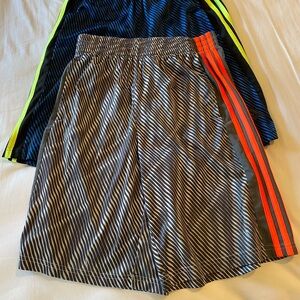 Boys Adidas Athletic Shorts with Side Stripes 2x Lot Youth Large